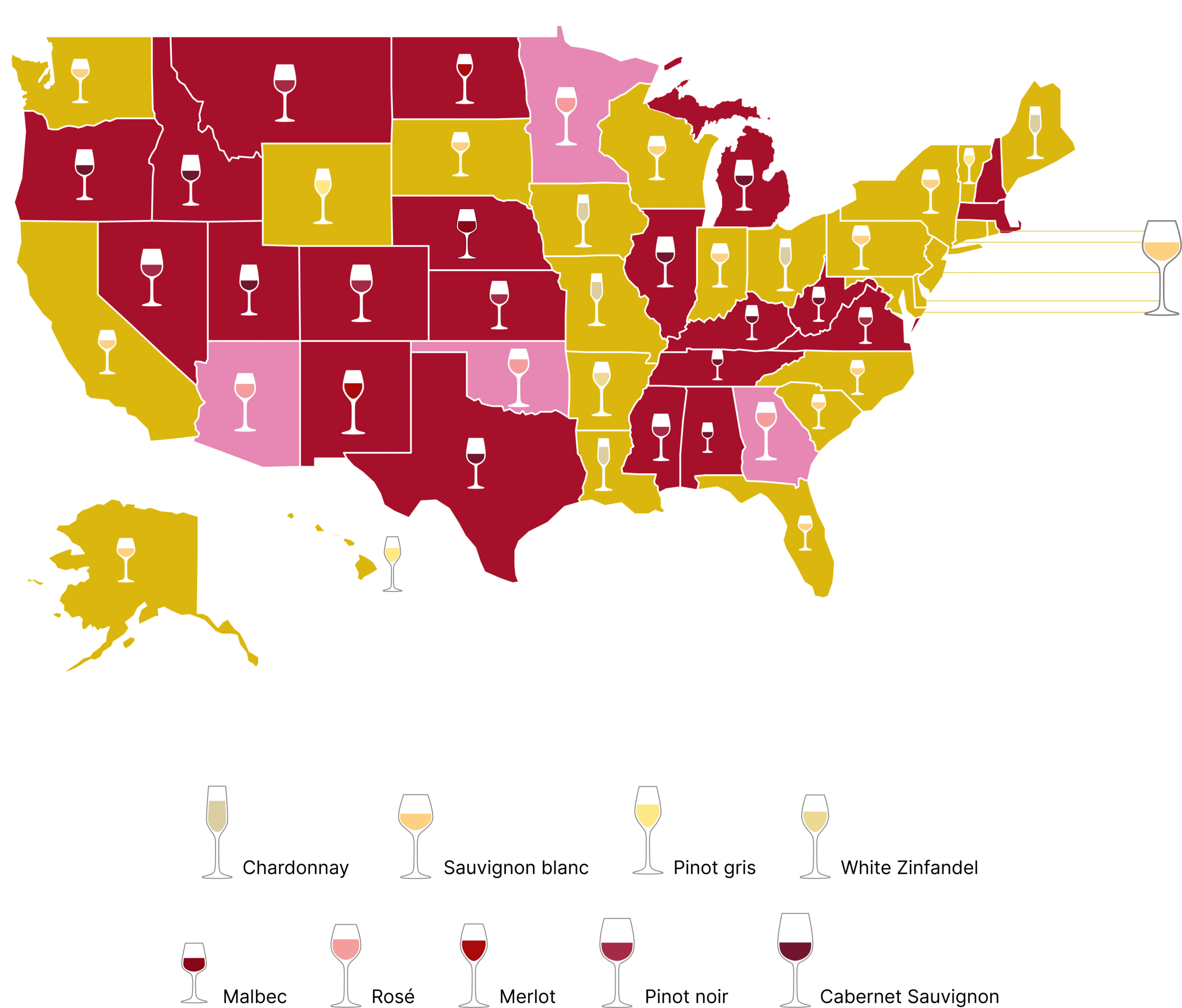 Popular Wine By State Wisevoter 