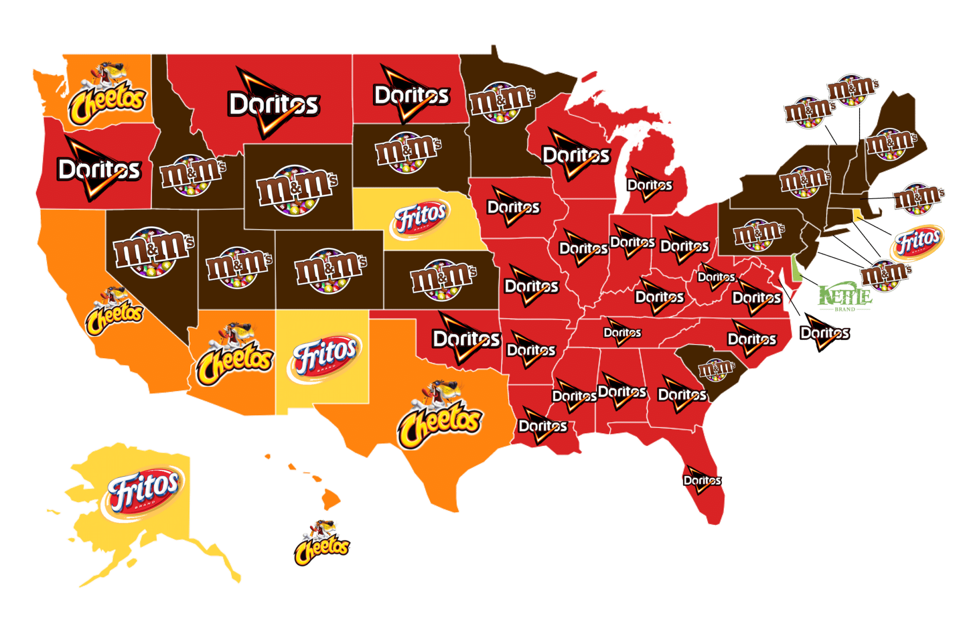 Favorite Snack By State Wisevoter