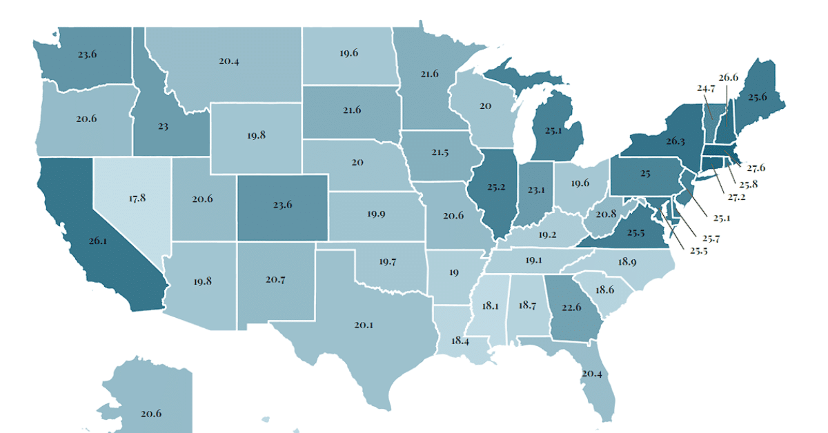 Average ACT Score By State 2023 Wisevoter