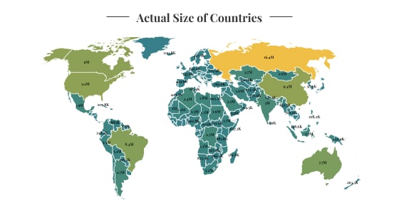 World Map Accurate Size Of Countries Infoupdate